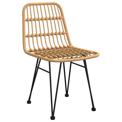 vidaXL Garden Dining Set 5 pcs Brown Powder-Coated Steel