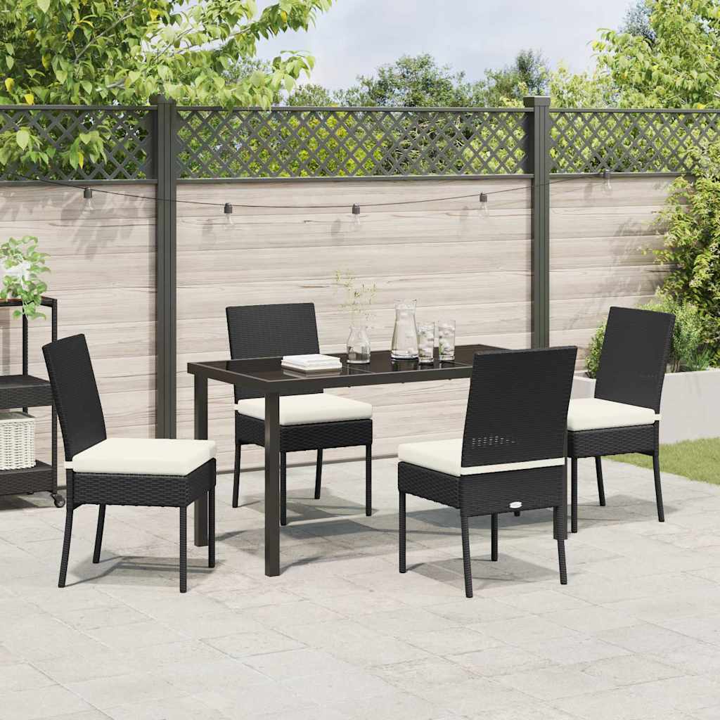 vidaXL Garden Dining Set 5 pcs Cream Powder-Coated Steel