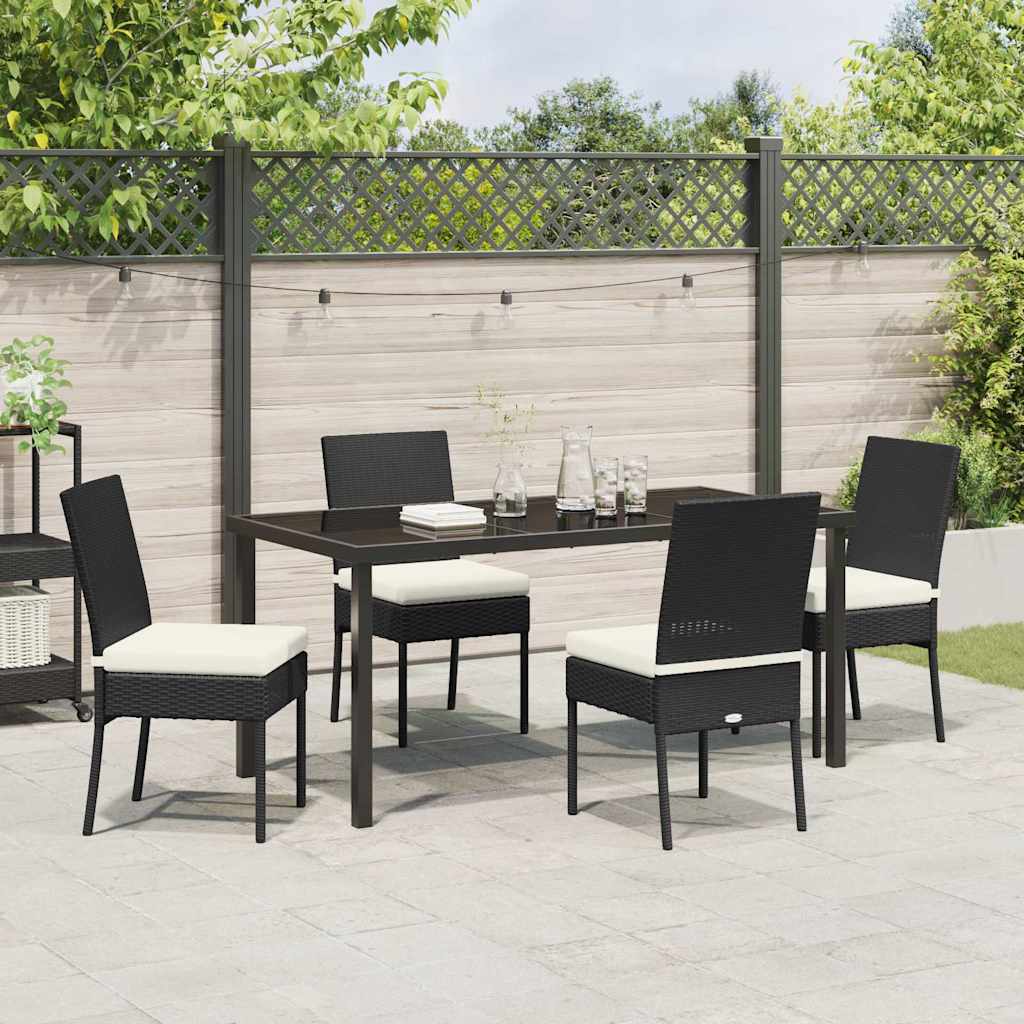 vidaXL Garden Dining Set 5 pcs Cream Powder-Coated Steel