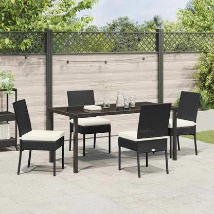 vidaXL Garden Dining Set 5 pcs Cream Powder-Coated Steel