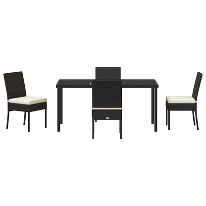 vidaXL Garden Dining Set 5 pcs Cream Powder-Coated Steel