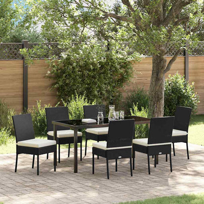 vidaXL Garden Dining Set 7 pcs Cream Powder-Coated Steel
