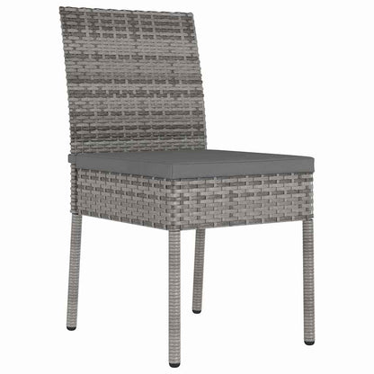 vidaXL Garden Dining Set 5 pcs Grey Powder-Coated Steel