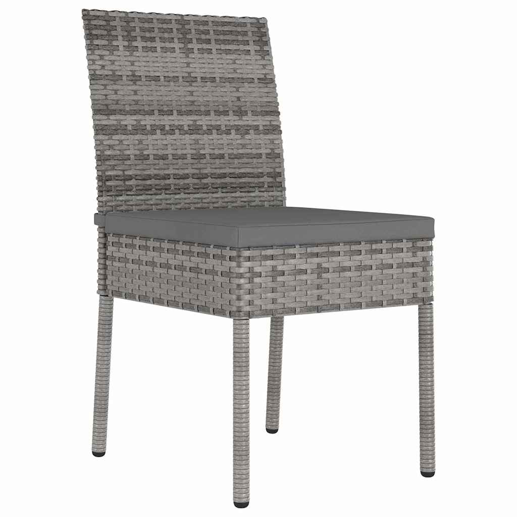 vidaXL Garden Dining Set 9 pcs Grey Powder-Coated Steel