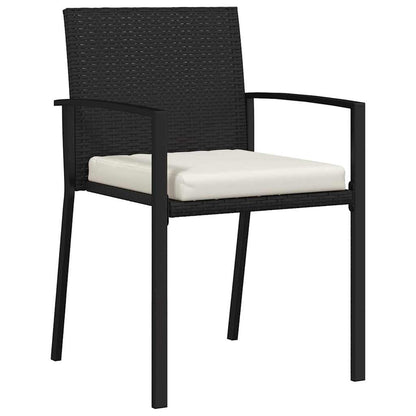 vidaXL Garden Dining Set 7 pcs Black Powder-Coated Steel