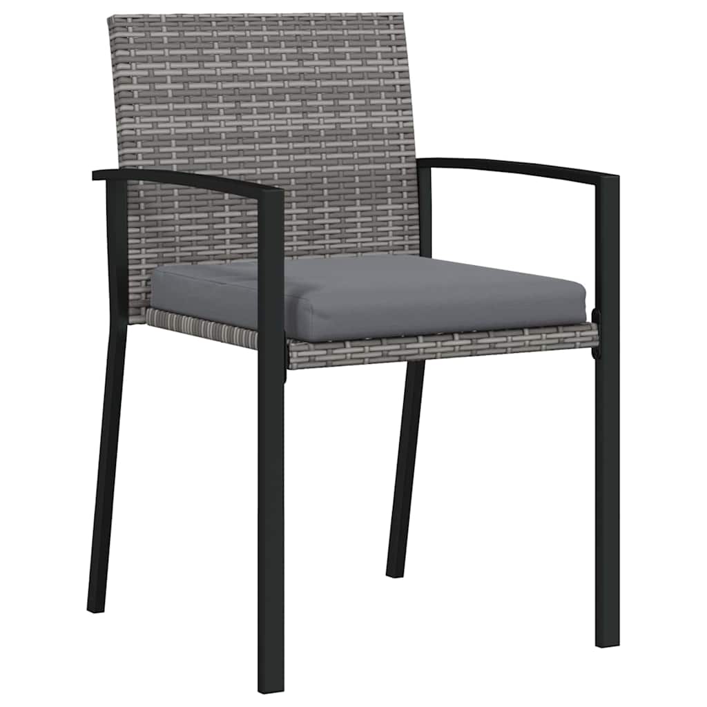 vidaXL Garden Dining Set 9 pcs Grey Powder-Coated Steel