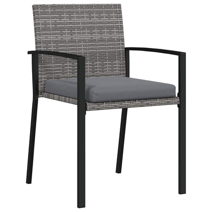 vidaXL Garden Dining Set 9 pcs Grey Powder-Coated Steel