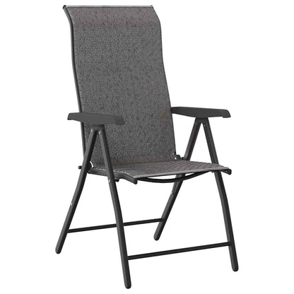 vidaXL Garden Dining Set 7 pcs Grey Powder-Coated Steel