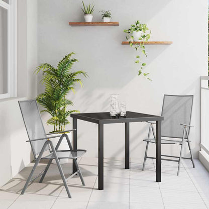 vidaXL Garden Dining Set 3 pcs Anthracite Powder-Coated Steel