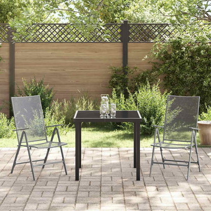vidaXL Garden Dining Set 3 pcs Anthracite Powder-Coated Steel