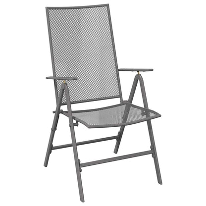 vidaXL Garden Dining Set 3 pcs Anthracite Powder-Coated Steel