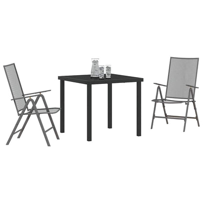 vidaXL Garden Dining Set 3 pcs Anthracite Powder-Coated Steel