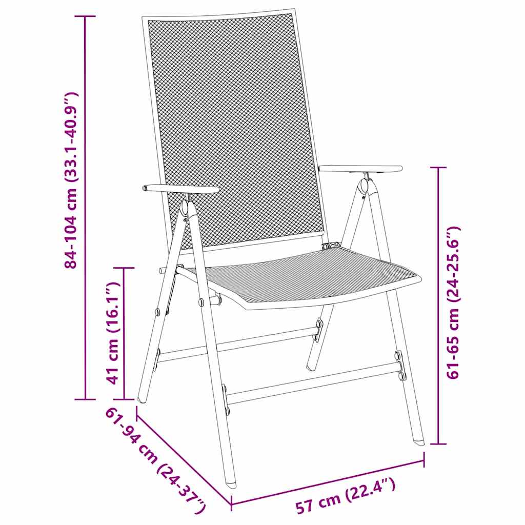 vidaXL Garden Dining Set 3 pcs Anthracite Powder-Coated Steel