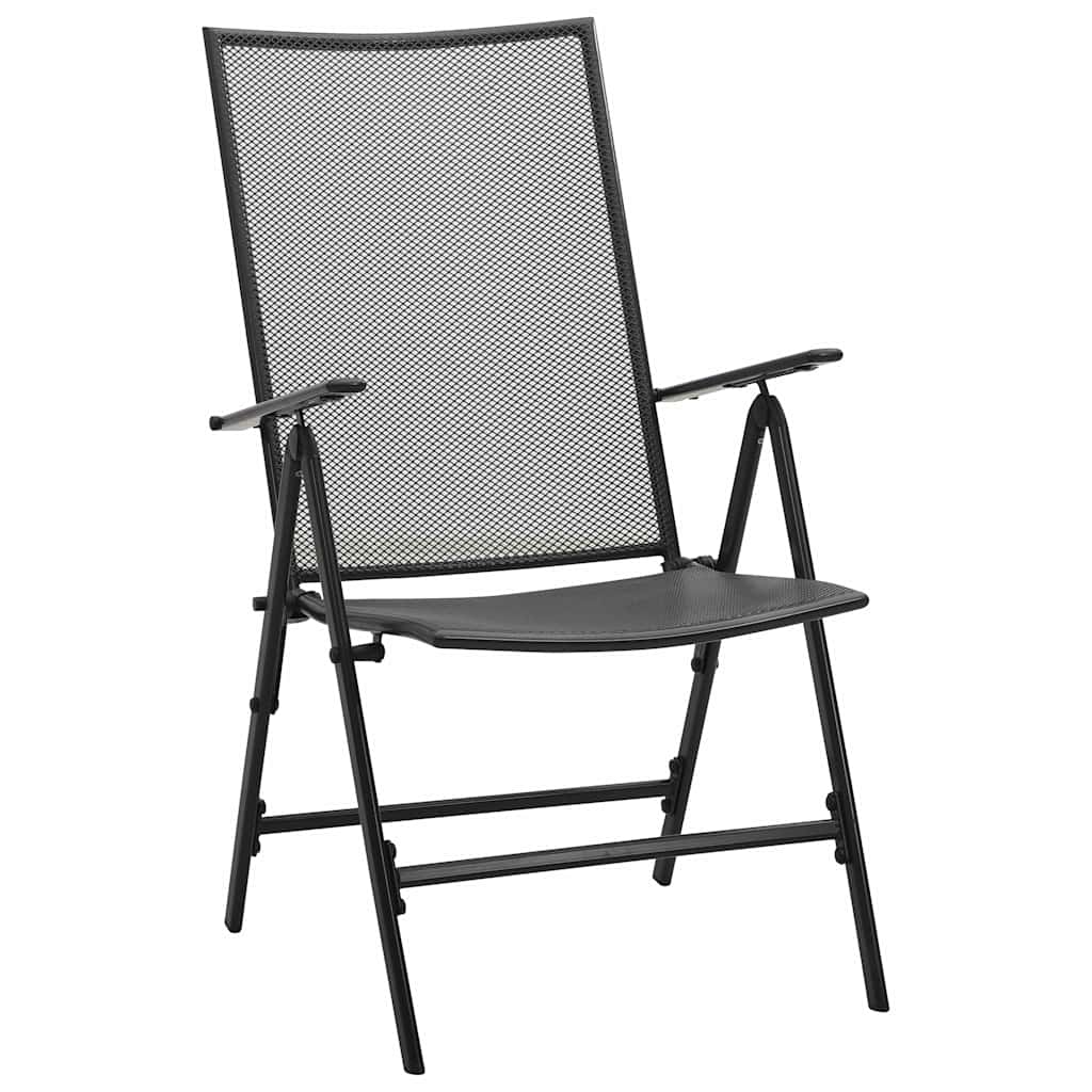 vidaXL Garden Dining Set 5 pcs Anthracite Powder-Coated Steel