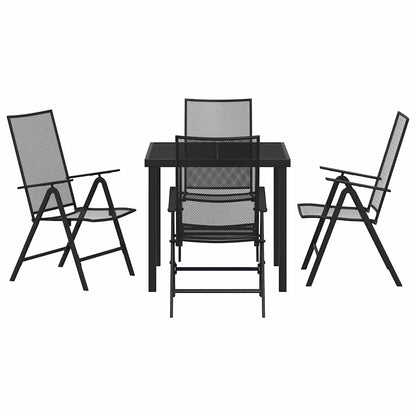 vidaXL Garden Dining Set 5 pcs Anthracite Powder-Coated Steel