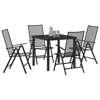 vidaXL Garden Dining Set 5 pcs Anthracite Powder-Coated Steel