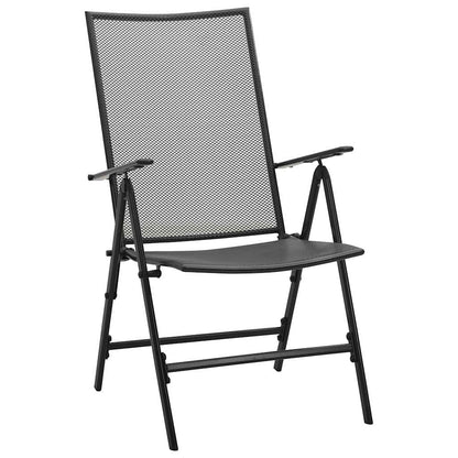 vidaXL Garden Dining Set 5 pcs Anthracite Powder-Coated Steel