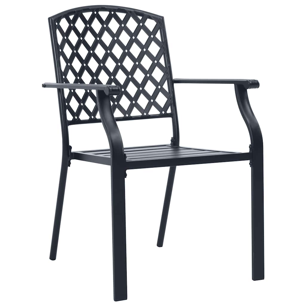 vidaXL Garden Dining Set 3 pcs Anthracite Powder-Coated Steel