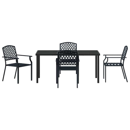 vidaXL Garden Dining Set 5 pcs Anthracite Powder-Coated Steel