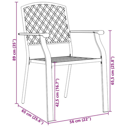 vidaXL Garden Dining Set 5 pcs Anthracite Powder-Coated Steel