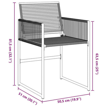 vidaXL Garden Dining Set 5 pcs Black Poly Rattan