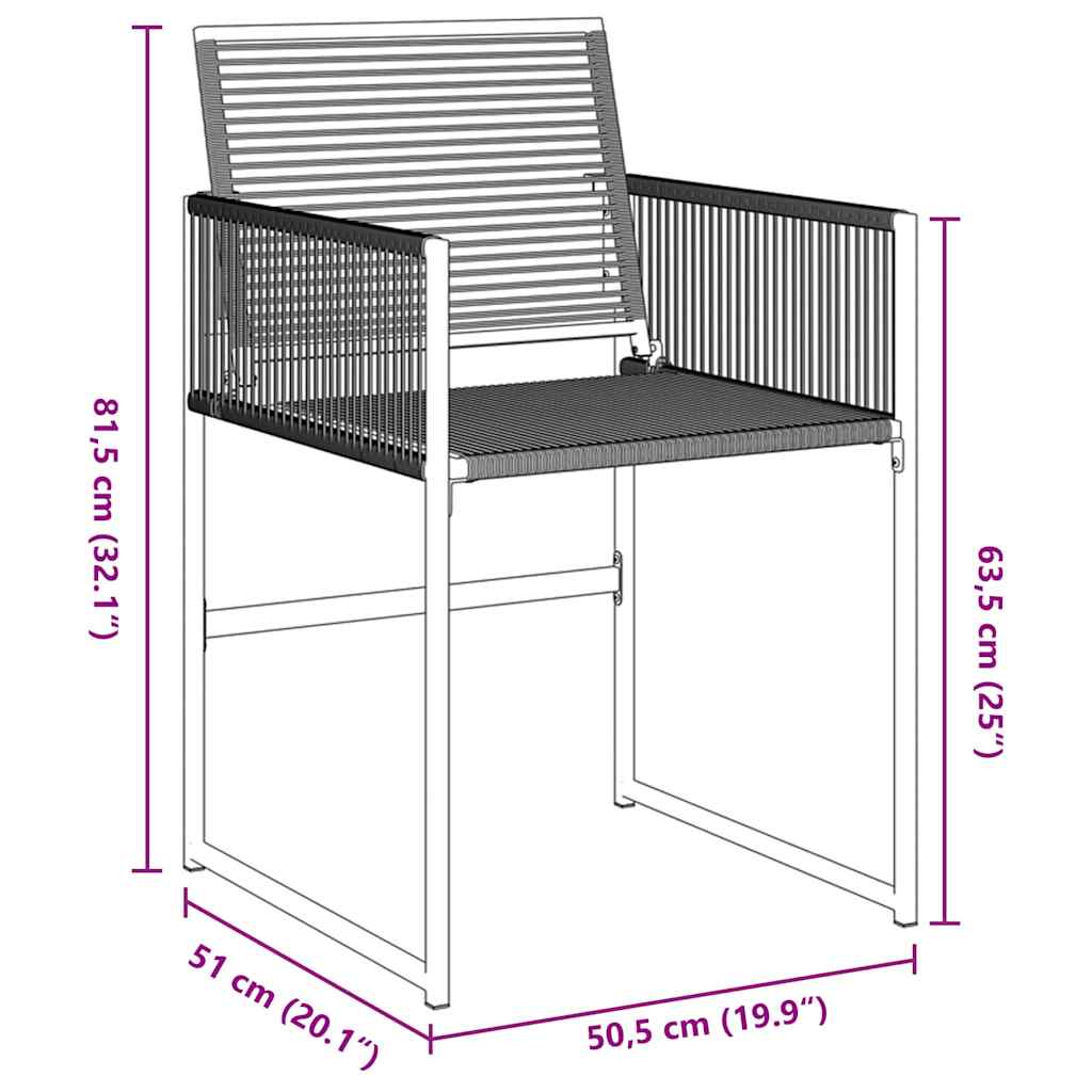 vidaXL Garden Dining Set 9 pcs Black Poly Rattan