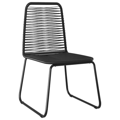vidaXL Garden Dining Set 9 pcs Black Powder-Coated Steel