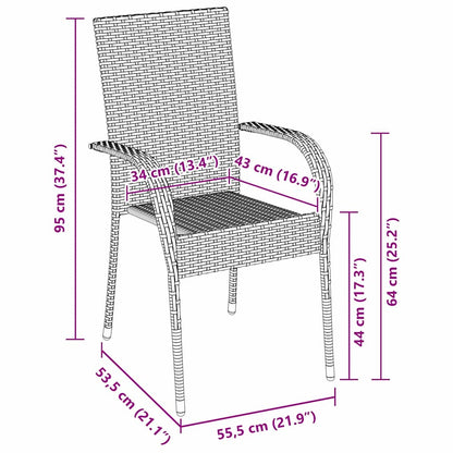 vidaXL Garden Dining Set 5 pcs Brown Powder-Coated Steel