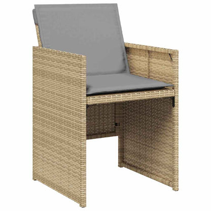 vidaXL Garden Dining Set 5 pcs Beige Poly Rattan