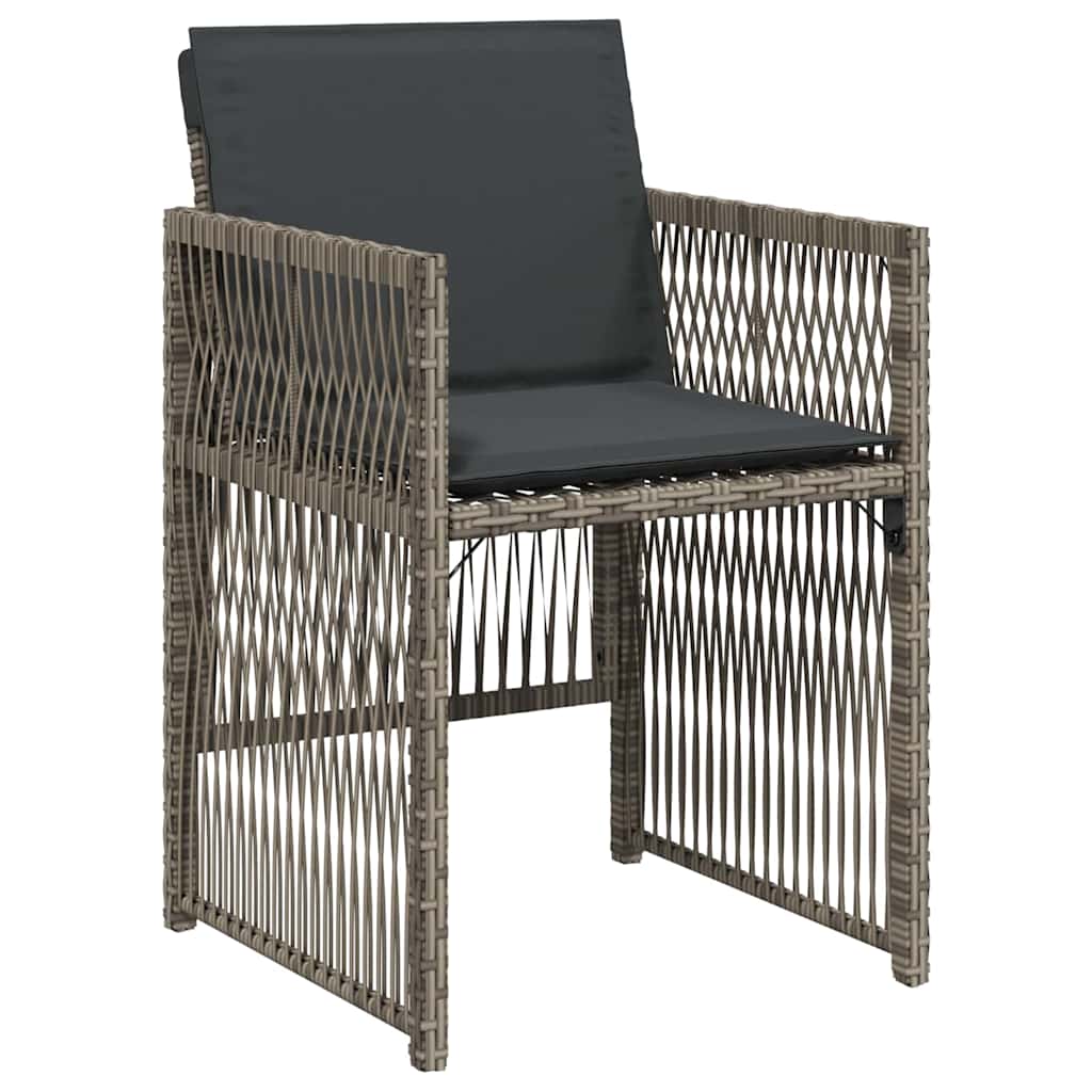 vidaXL Garden Dining Set 5 pcs Grey Powder-Coated Steel