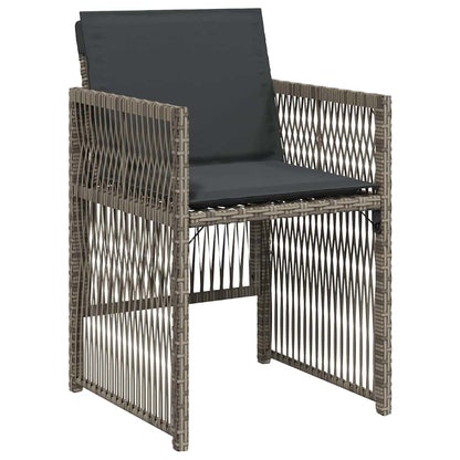 vidaXL Garden Dining Set 5 pcs Grey Powder-Coated Steel