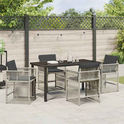 vidaXL Garden Dining Set 5 pcs Light Grey Powder-Coated Steel