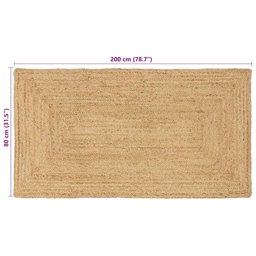 vidaXL Area Rugs Natural 80 x 200 cm Jute