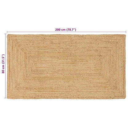vidaXL Area Rugs Natural 80 x 200 cm Jute