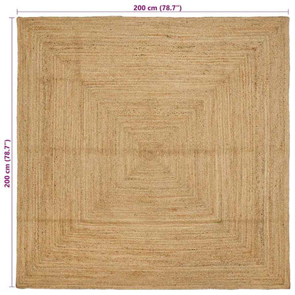 vidaXL Area Rug Beige 200 x 200 cm Jute
