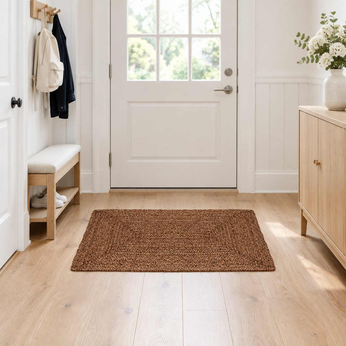 vidaXL Area Rug Grey 60 x 110 cm Jute
