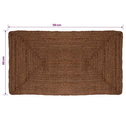 vidaXL Area Rug Grey 60 x 110 cm Jute