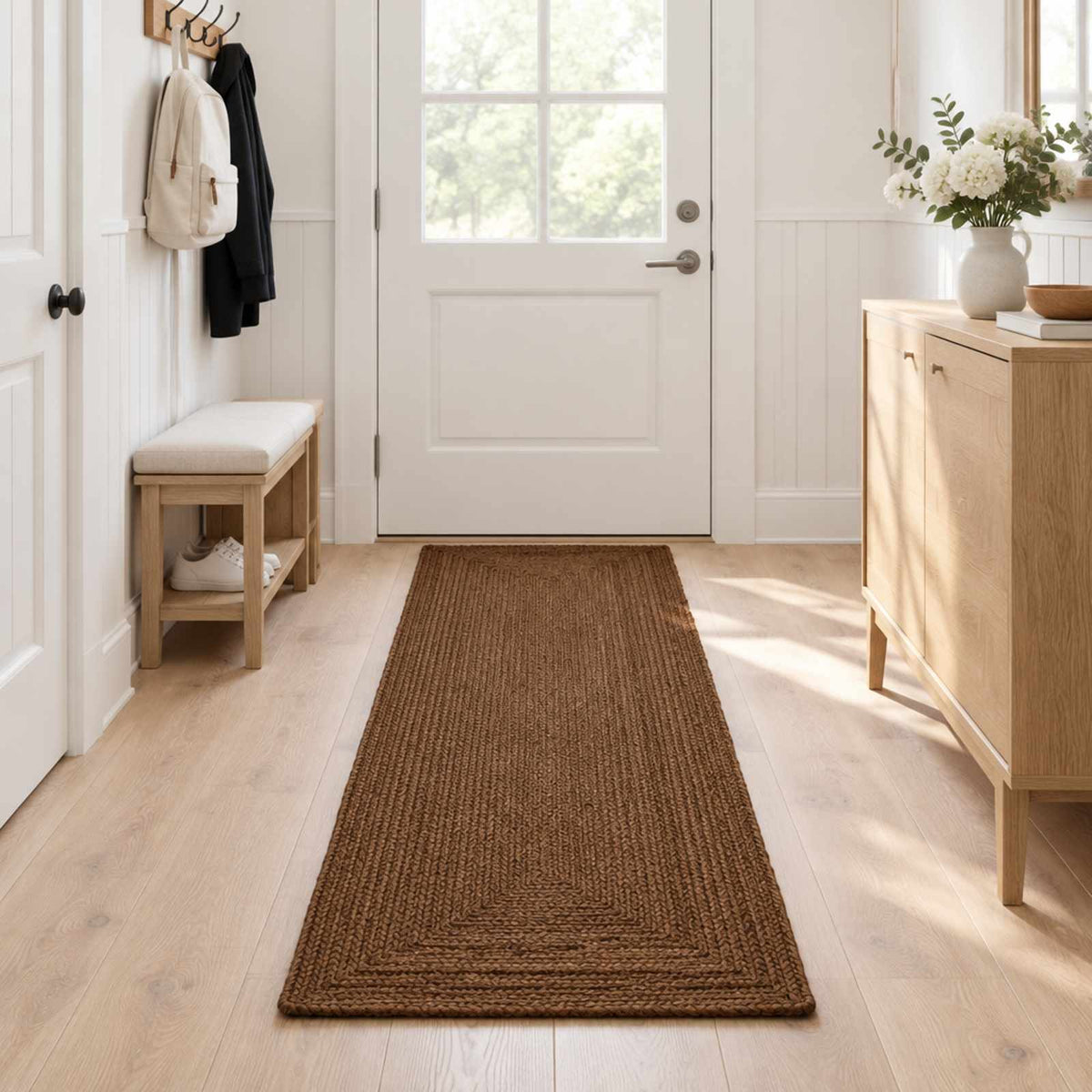 vidaXL Area Rug Grey 60 x 200 cm Jute