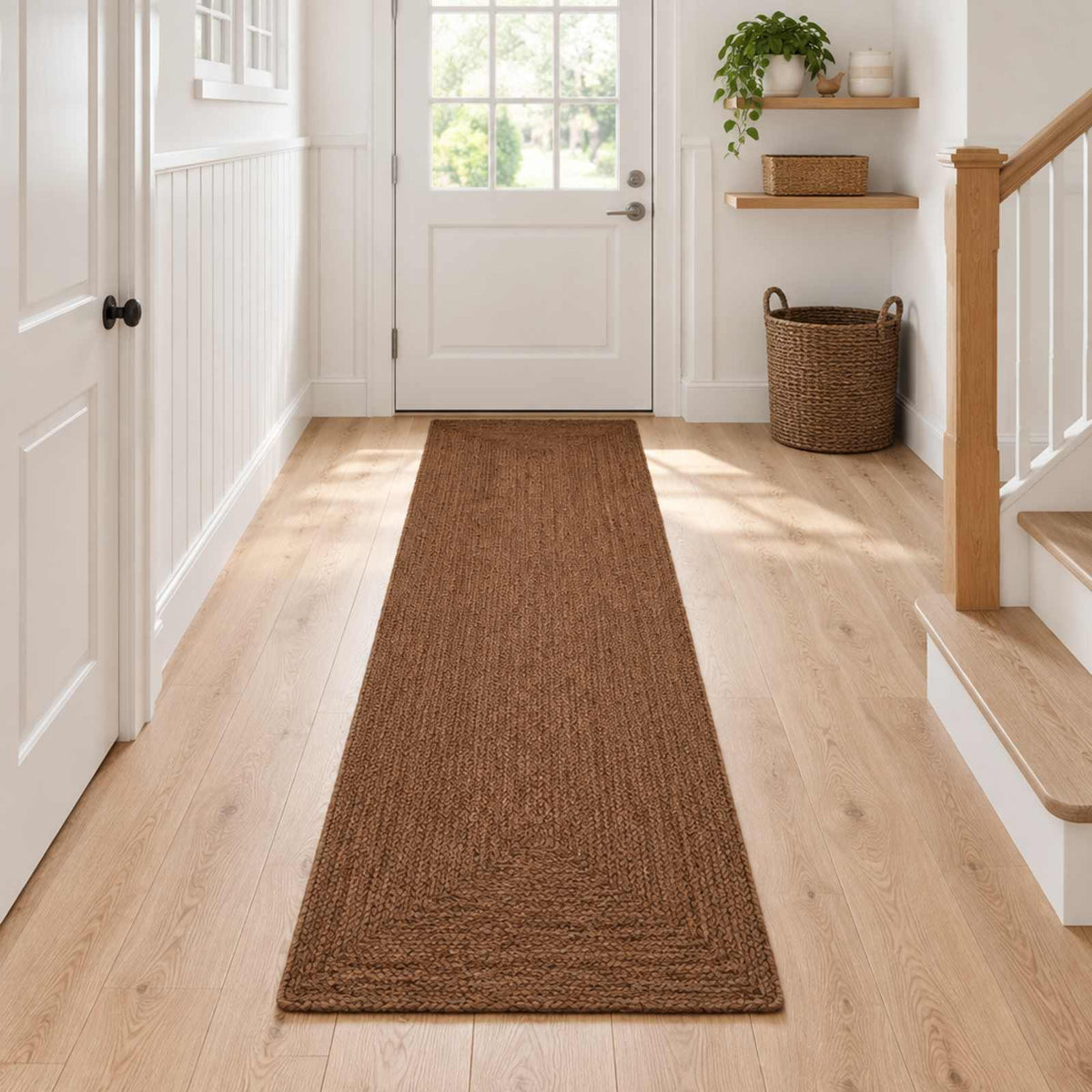 vidaXL Area Rug Grey 60 x 300 cm Jute