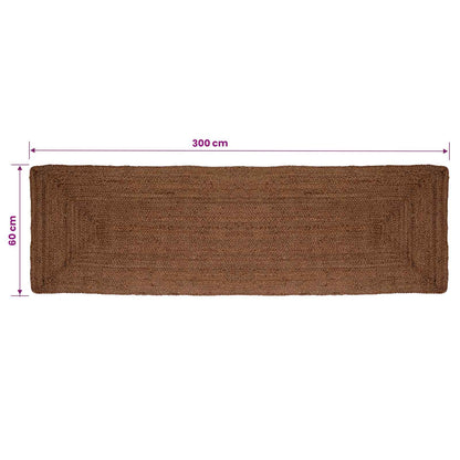 vidaXL Area Rug Grey 60 x 300 cm Jute