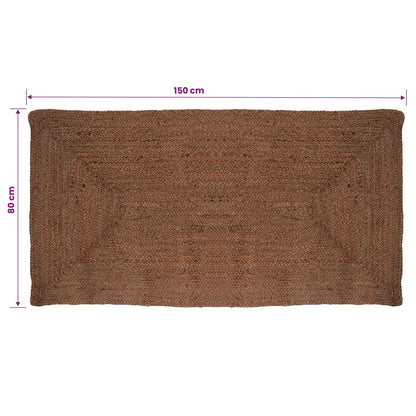 vidaXL Area Rug Grey 80 x 150 cm Jute
