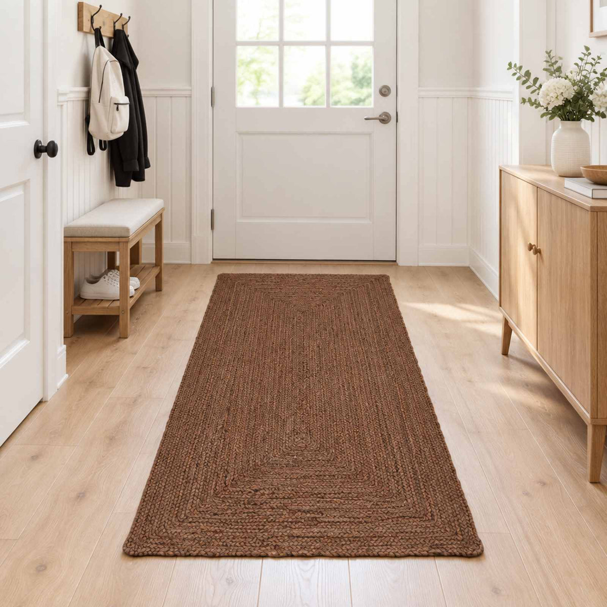 vidaXL Area Rug Grey 80 x 250 cm Jute