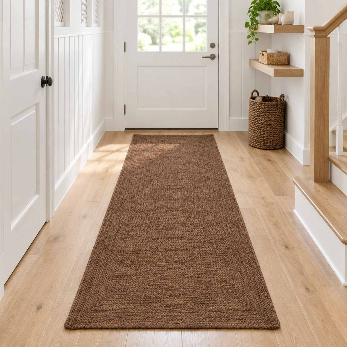 vidaXL Area Rug Grey 80 x 300 cm Jute