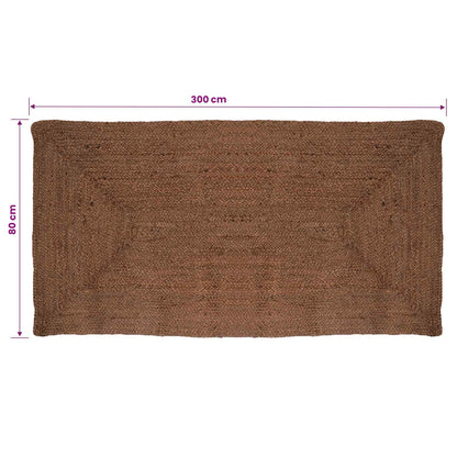 vidaXL Area Rug Grey 80 x 300 cm Jute