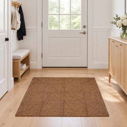 vidaXL Area Rug Grey 120 x 120 cm Jute