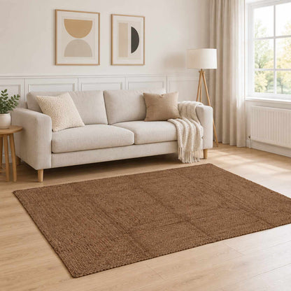 vidaXL Area Rug Grey 140 x 200 cm Jute