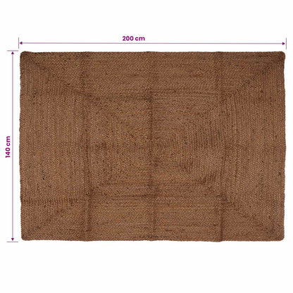 vidaXL Area Rug Grey 140 x 200 cm Jute
