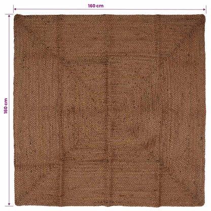 vidaXL Area Rug Grey 160 x 160 cm Jute