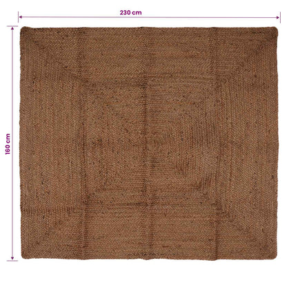 vidaXL Area Rug Grey 160 x 230 cm Jute