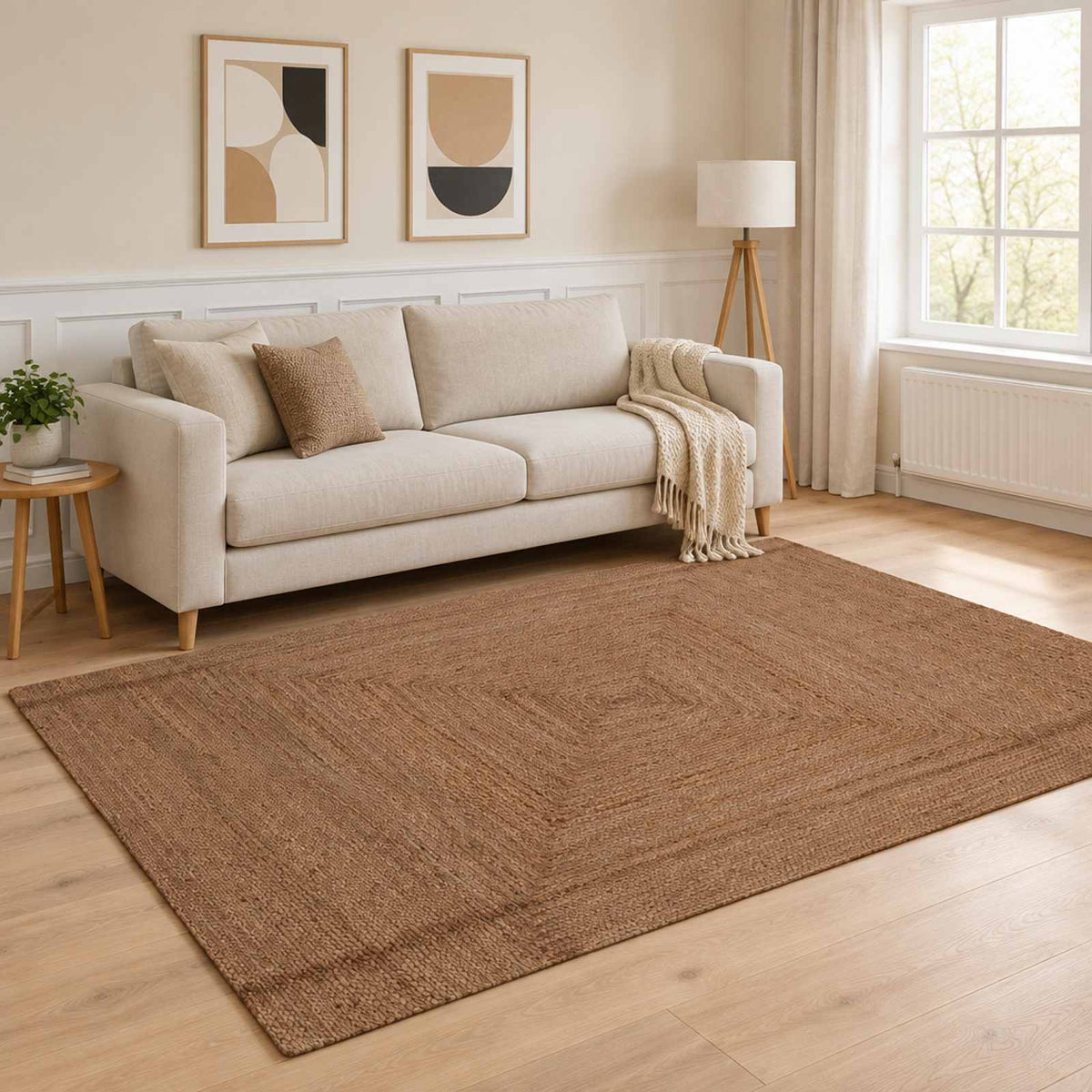 vidaXL Area Rug Grey 200 x 290 cm Jute